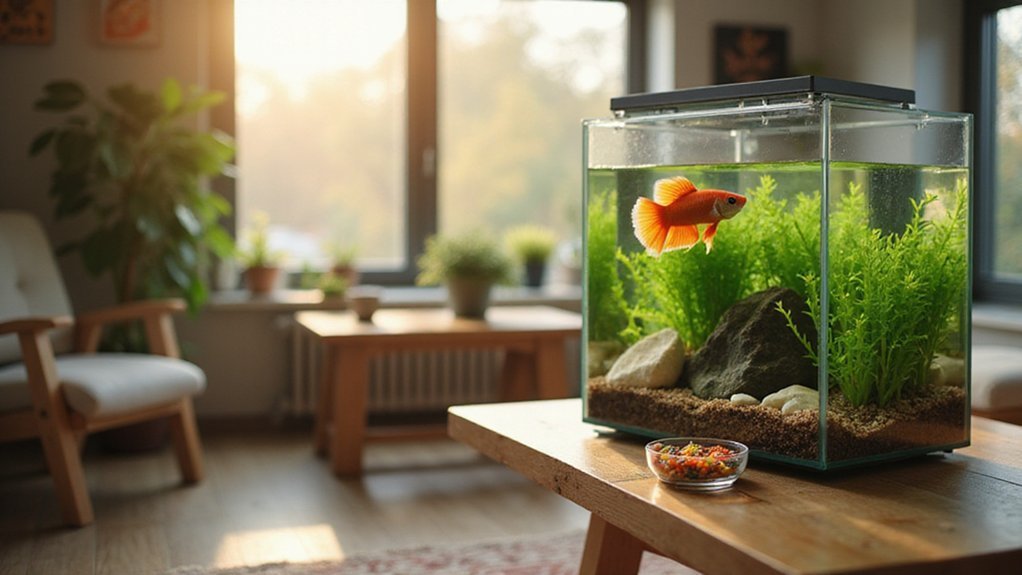 betta fish eating goldfish food