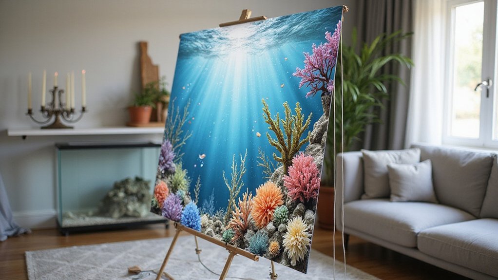 diy aquarium background ideas