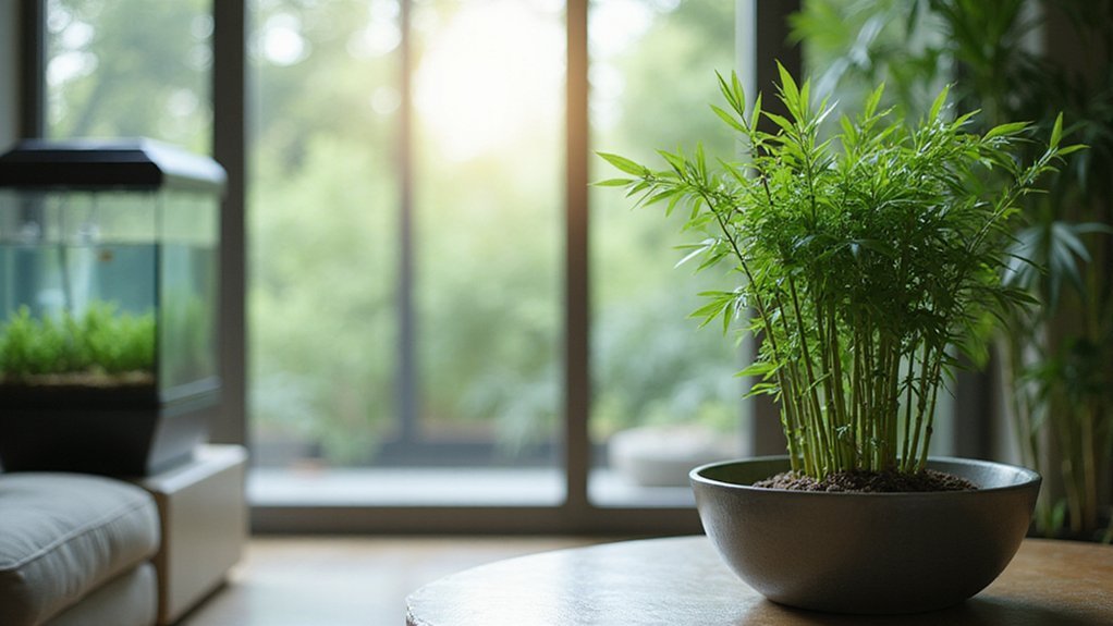 serene bamboo aquarium plants
