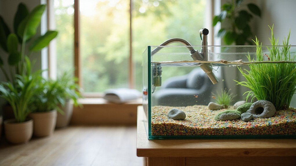 vacuum gravel in fish tank